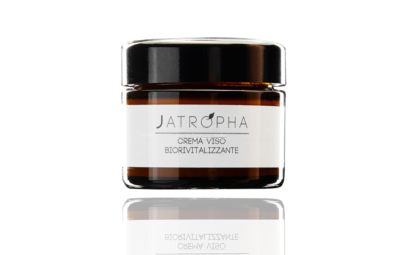 Barattolino di crema viso rivitalizzante ed emolliente con estratto naturale di Jatropha Curcas